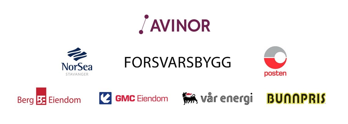 Avinor, Forsvarsbygg, Posten, Bunnpris, GMC eiendom, Vår Energi, Berg Eiendom, NorSea Stavanger